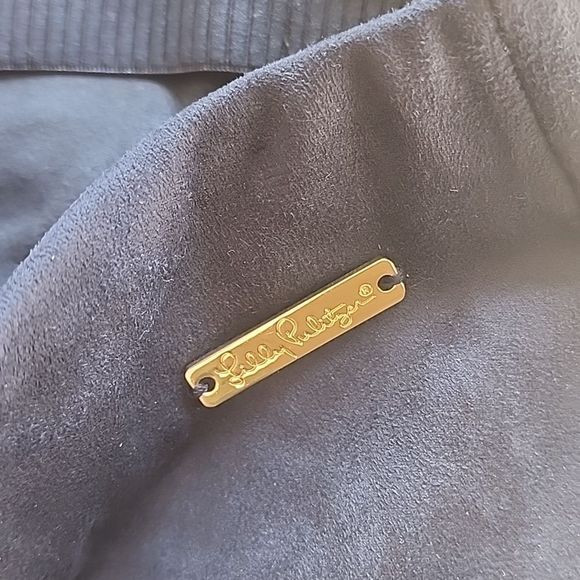 Lilly Pulitzer Anika High Rise Suede leggings True Navy Size 6 NWT - Picture 3 of 8